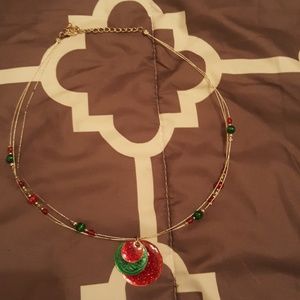 Holiday beaded necklace